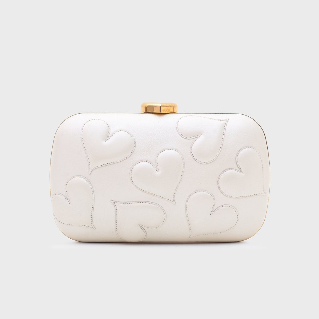 CLUTCH PILLBOX ROSALIE BRIDE IVORY