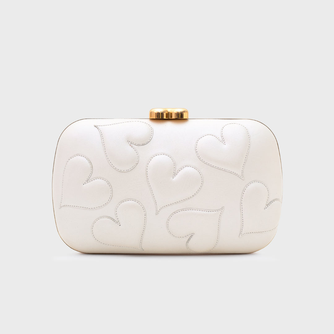 CLUTCH PILLBOX ROSALIE BRIDE IVORY