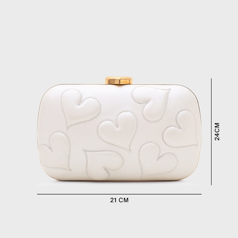 CLUTCH PILLBOX ROSALIE BRIDE IVORY