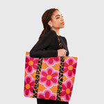 Load image into Gallery viewer, SUPER BAG DAISY BROWN PINK
