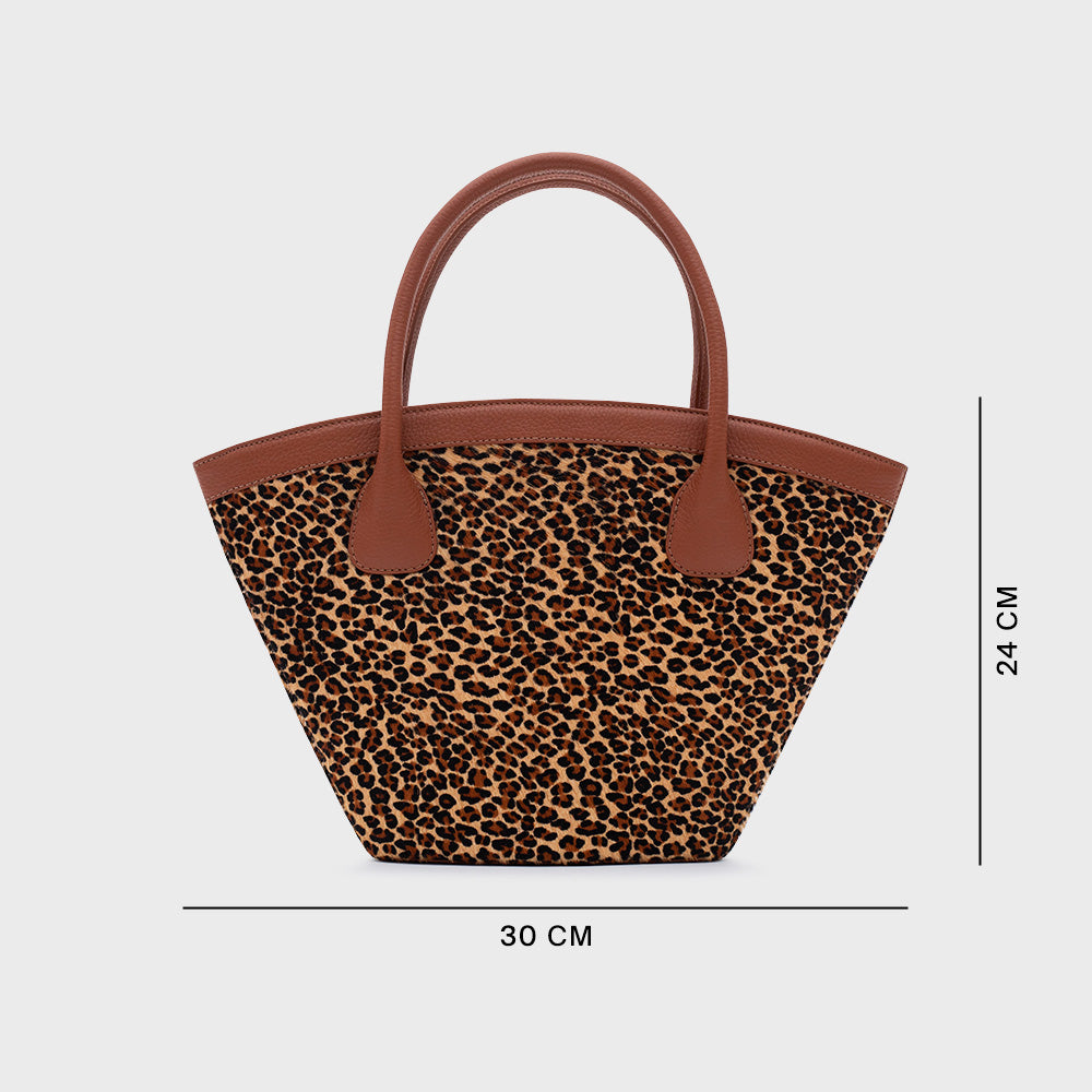 SASKIA TRAPEZE BAG LEOPARDO