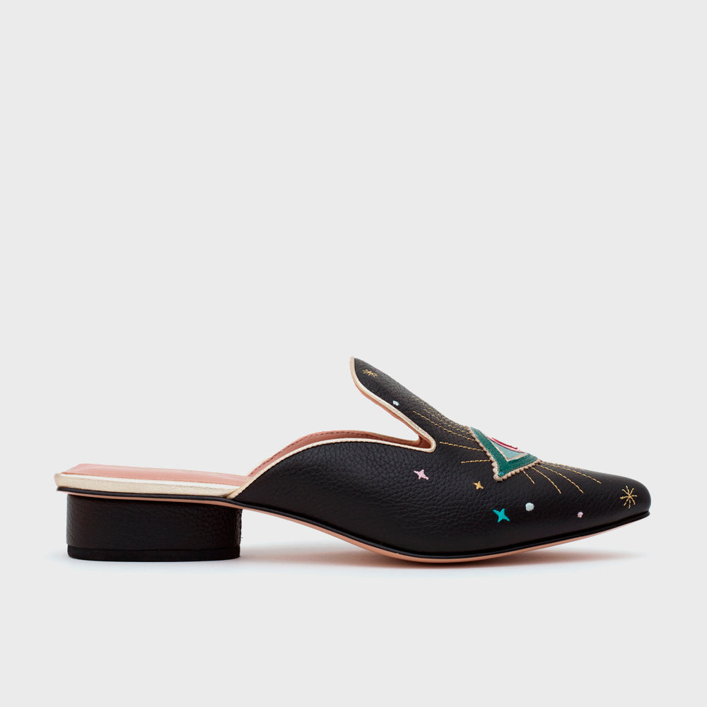 SHAZAM 2CM MULE FLAT BLACK