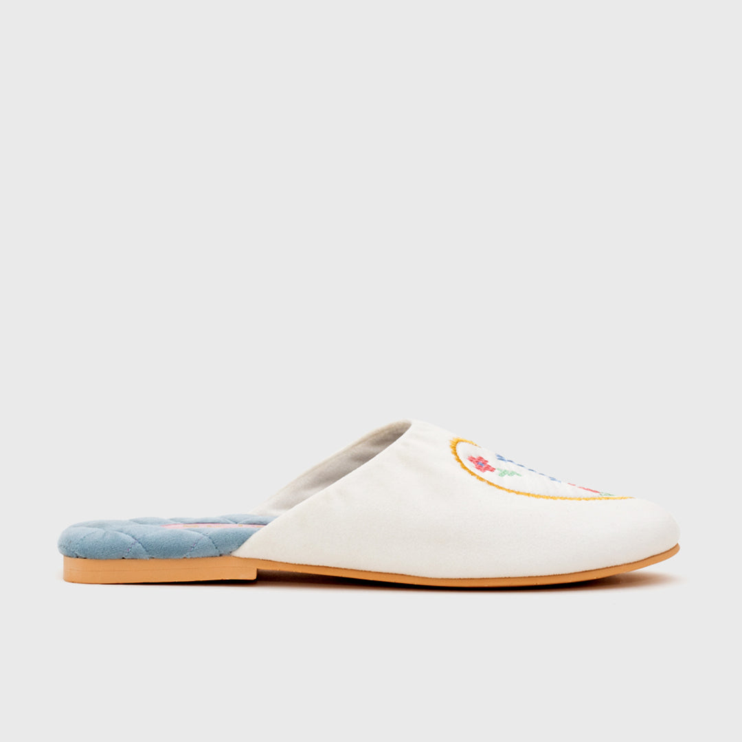SLIPPER JOSEPHINE BRIDE BONE