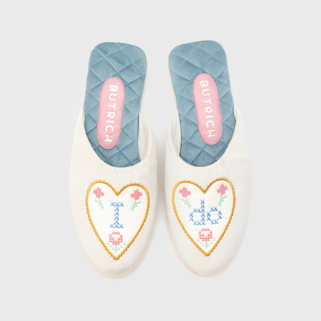 SLIPPER JOSEPHINE BRIDE BONE
