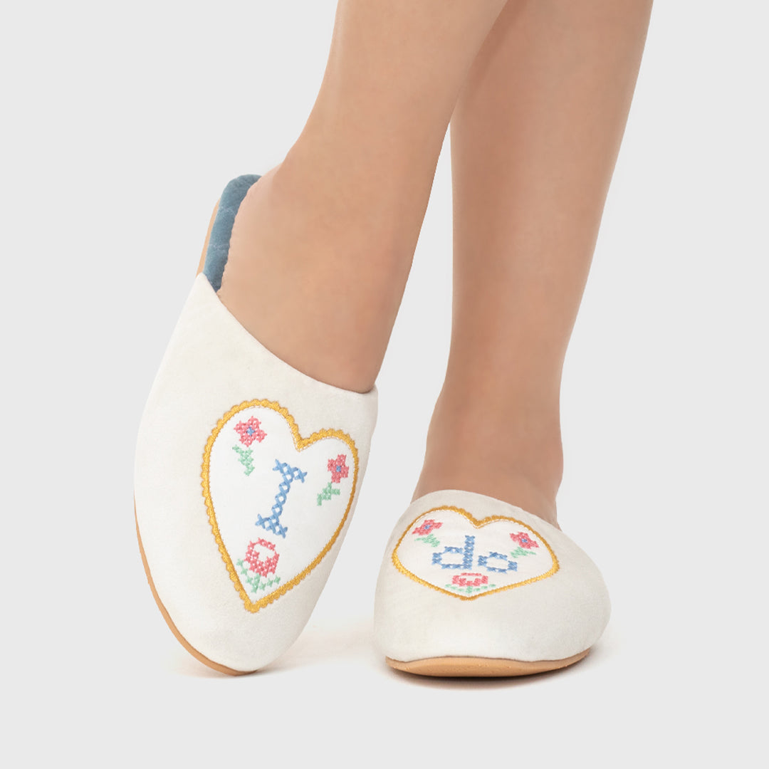 SLIPPER JOSEPHINE BRIDE BONE