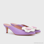 Load image into Gallery viewer, SMILEY FLOWER LILAC MIDI MULE
