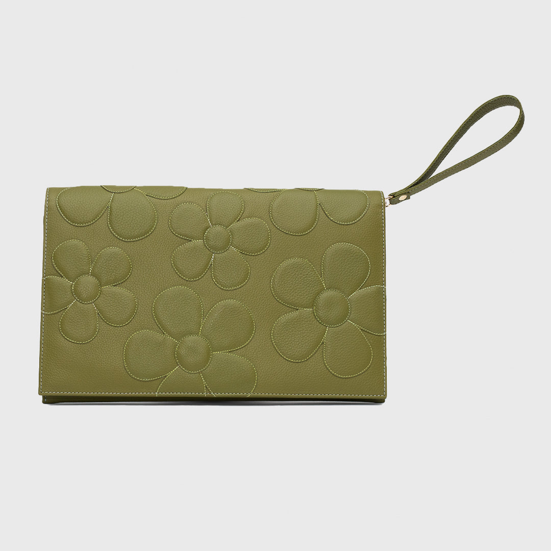 ENVELOPE FANCY FLOWER GREEN