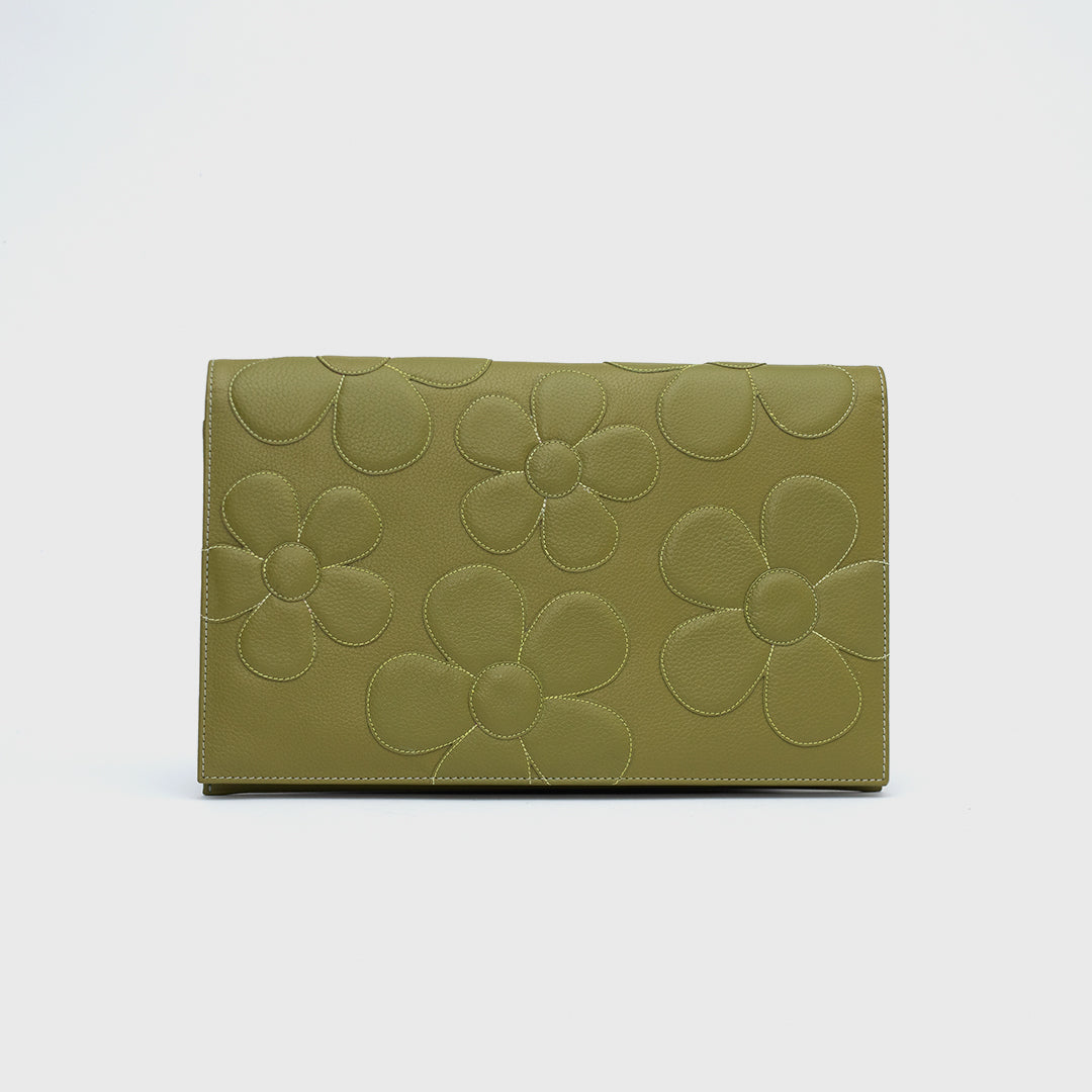 ENVELOPE FANCY FLOWER GREEN