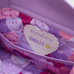 Load image into Gallery viewer, SQUARED BAG SMILEY HEARTS LILA

