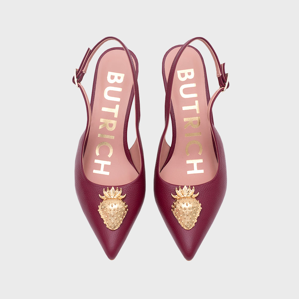 Strawberry Pump Slingback Blackberry