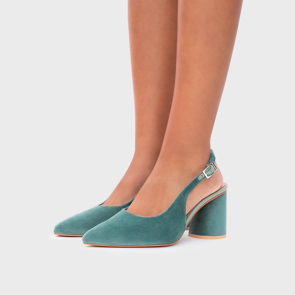 SUNDAE PUMP BLUEBERRY SLINGBACK VERDE