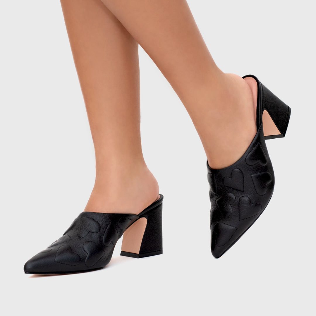 SUPER BOOGIE MULE PUMP BLACK