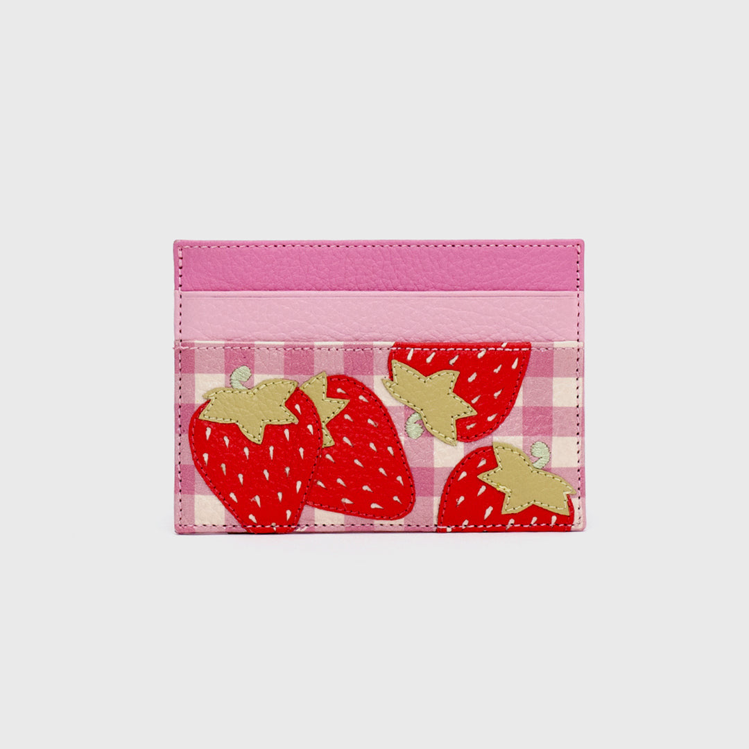 FRAN PICNIC PINK CARD HOLDER