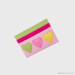 Load image into Gallery viewer, TARJETERO SMILEY HEARTS ROSA
