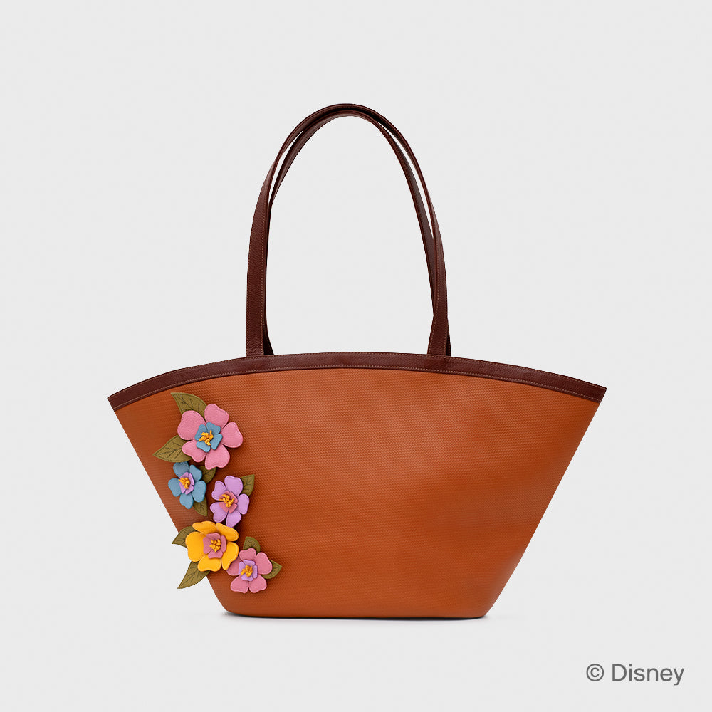 WILDWOOD HEART FLOWERS SUPER TRAPEZE BAG BROWN