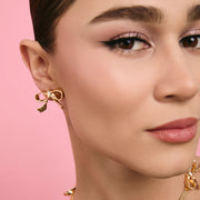 PETRA GOLDEN MINI BOW EARRING