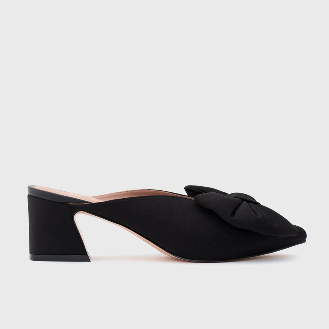 FELICIA BLACK MIDI MULE