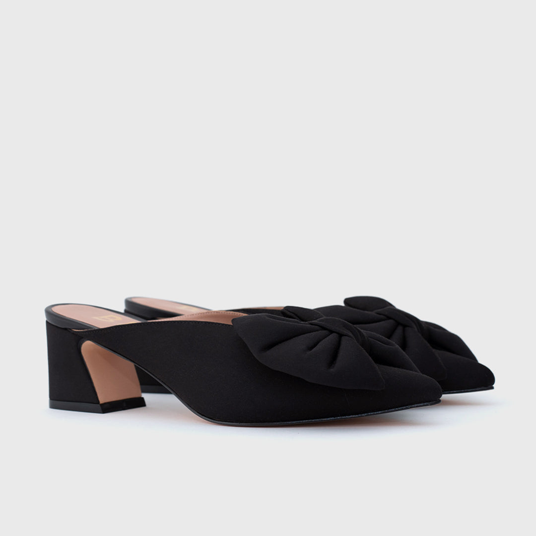 FELICIA BLACK MIDI MULE