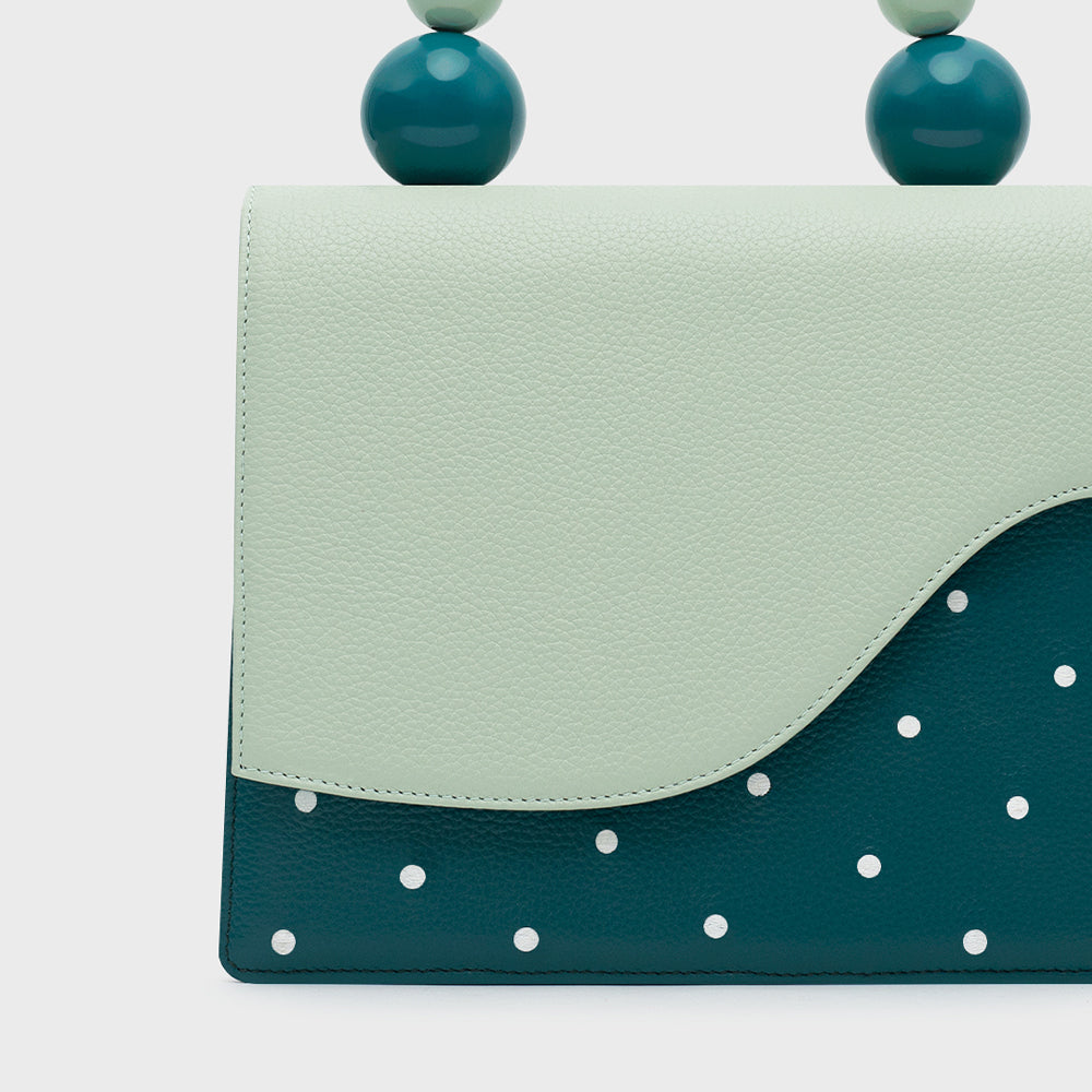 MONA BEADED LUNCH BAG VERDE