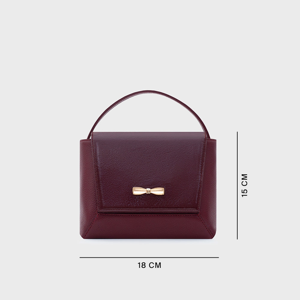 NADIRA FLAP HAND BAG BORGOÑA