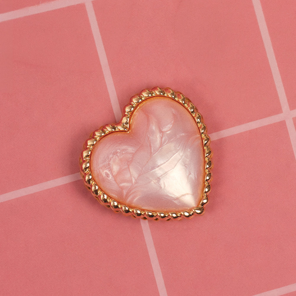 PRENDEDOR CORAZON ENTORCHADO ROSA